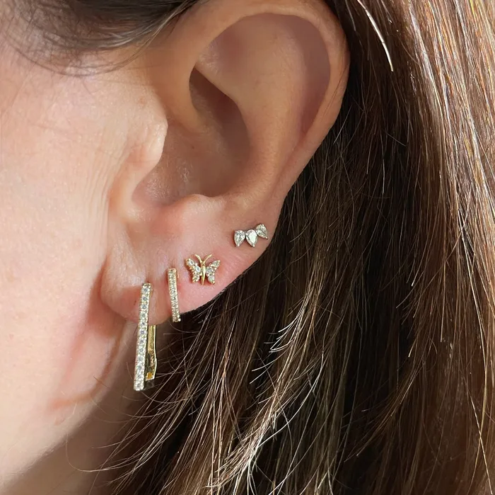 NicoleHD Jewelry Earrings Modern Rectangle Hoop Earrings