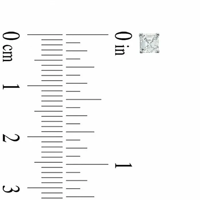 025 CT TW Certified AsscherCut Diamond Solitaire Stud Earrings in 18K White Gold IVS2 Goldia Earrings 025 CT TW Certified AsscherCut Diamond Solitaire Stud Earrings in 18K White Gold IVS2 Goldia Earrings