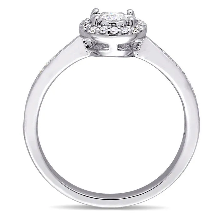 Goldia Rings 033 CT TW Natural Diamond Frame Engagement Ring in Sterling Silver Goldia Rings 033 CT TW Natural Diamond Frame Engagement Ring in Sterling Silver