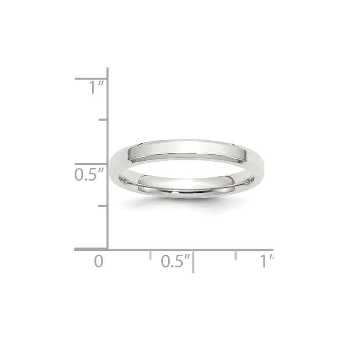 Goldia Rings Solid 14K White Gold 3mm Bevel Edge Comfort Fit MensWomens Wedding Band Ring Size 105 Goldia Rings Solid 14K White Gold 3mm Bevel Edge Comfort Fit MensWomens Wedding Band Ring Size 105