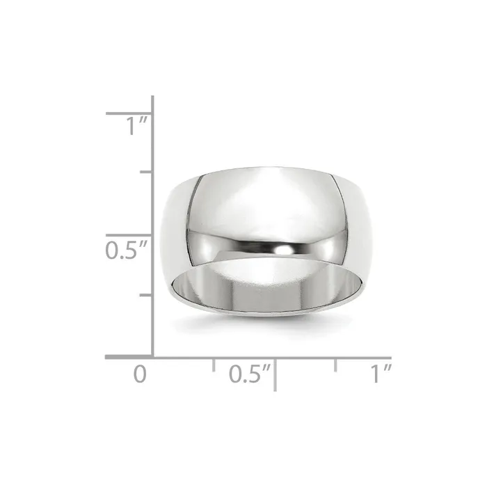 Goldia Solid 14K White Gold 10mm Half Round MensWomens Wedding Band Ring Size 14 Rings Goldia Solid 14K White Gold 10mm Half Round MensWomens Wedding Band Ring Size 14 Rings