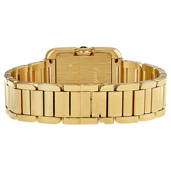 JMS always Watches Original Cartier Tank Anglaise Silver Dial 18kt Yellow Gold Ladies Watch W5310014