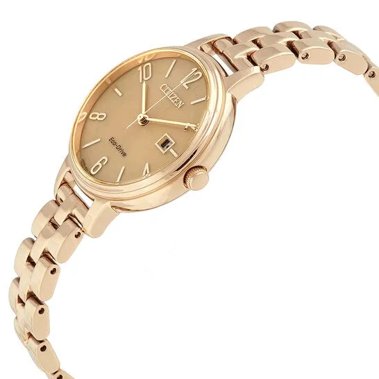Original Citizen Chandler EcoDrive Light Brown Dial Ladies Watch EW244355X JMS always Watches