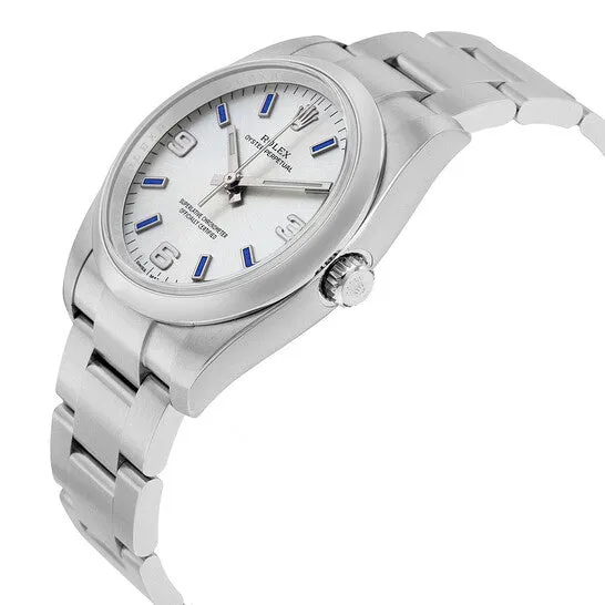 Original Rolex Oyster Perpetual 34 Silver Dial Stainless Steel Bracelet Automatic Mens Watch 114200SABLSO JMS always Bracelets