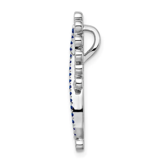 Rings Goldia 14k White Gold Sapphire and Real Diamond Infinity Chain Slide