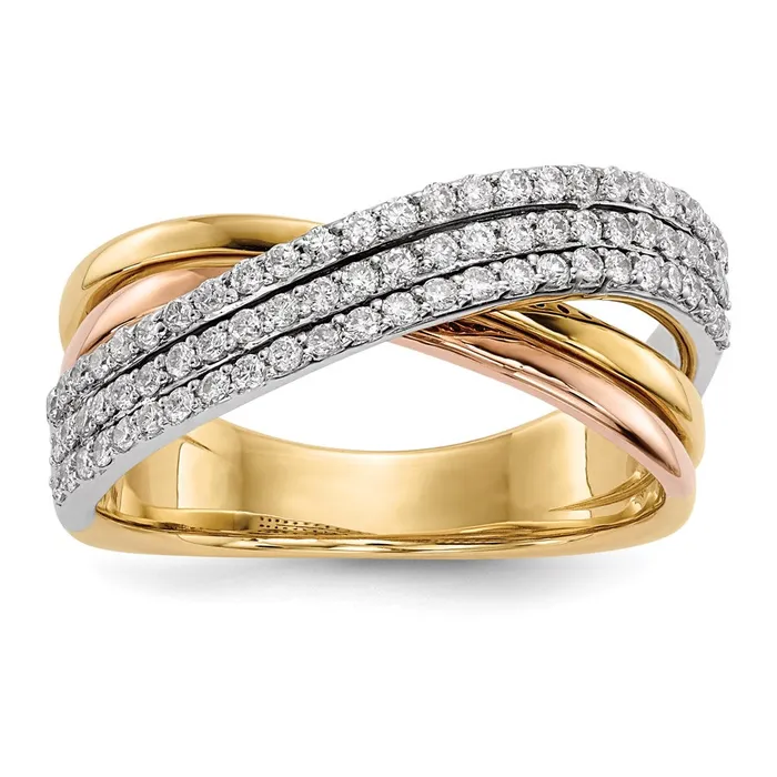 Rings Goldia 14k WhiteYellowRose Gold Real Diamond Ring