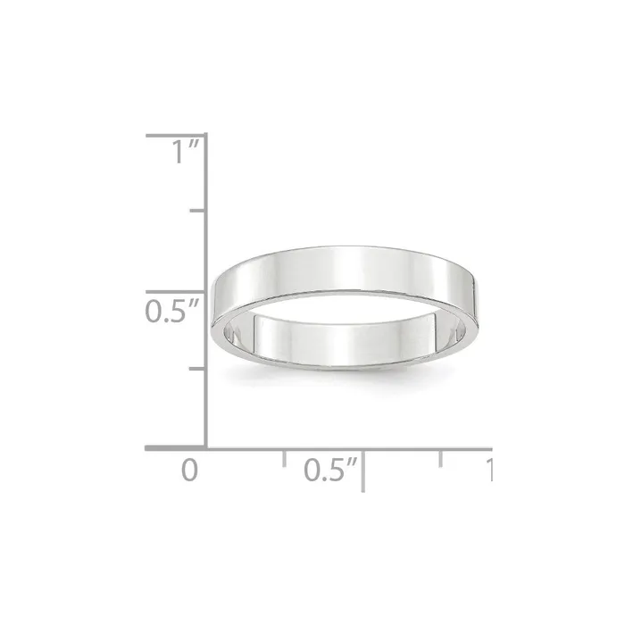 Rings Goldia Solid 14K White Gold 4mm Light Weight Flat MensWomens Wedding Band Ring Size 75 Rings Goldia Solid 14K White Gold 4mm Light Weight Flat MensWomens Wedding Band Ring Size 75