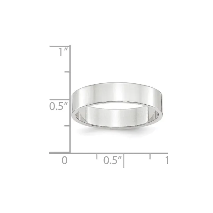 Rings Goldia Solid 14K White Gold 5mm Light Weight Flat MensWomens Wedding Band Ring Size 12 Rings Goldia Solid 14K White Gold 5mm Light Weight Flat MensWomens Wedding Band Ring Size 12