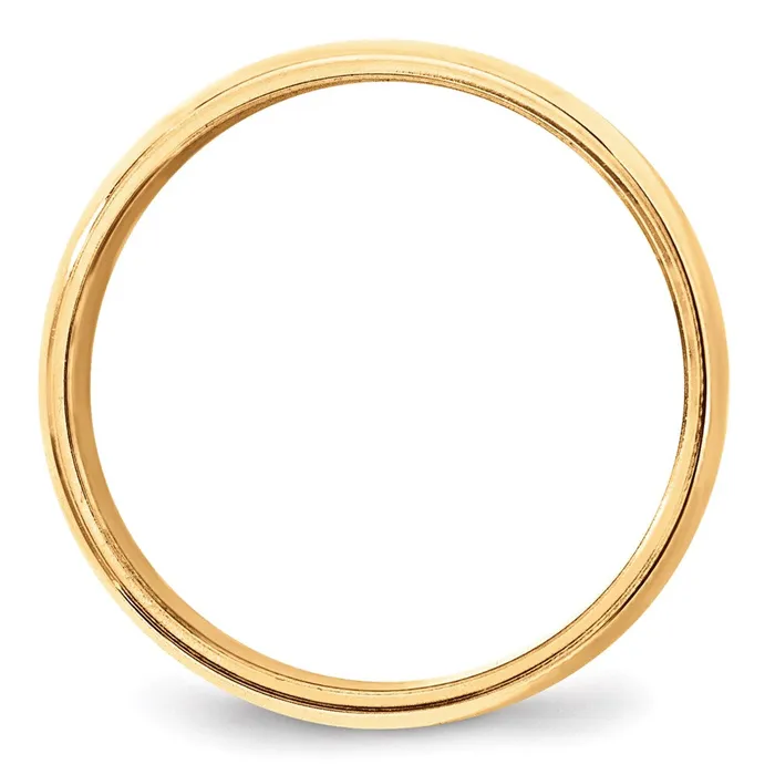 Rings Goldia Solid 14K Yellow Gold 8mm Milgrain Half Round MensWomens Wedding Band Ring Size 13