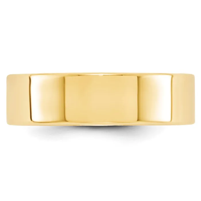 Rings Solid 14K Yellow Gold 6mm Light Weight Flat MensWomens Wedding Band Ring Size 75 Goldia Rings Solid 14K Yellow Gold 6mm Light Weight Flat MensWomens Wedding Band Ring Size 75 Goldia