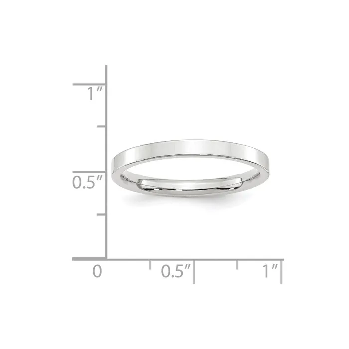 Solid 14K White Gold 25mm Standard Flat Comfort Fit MensWomens Wedding Band Ring Size 95 Goldia Rings Solid 14K White Gold 25mm Standard Flat Comfort Fit MensWomens Wedding Band Ring Size 95 Goldia Rings