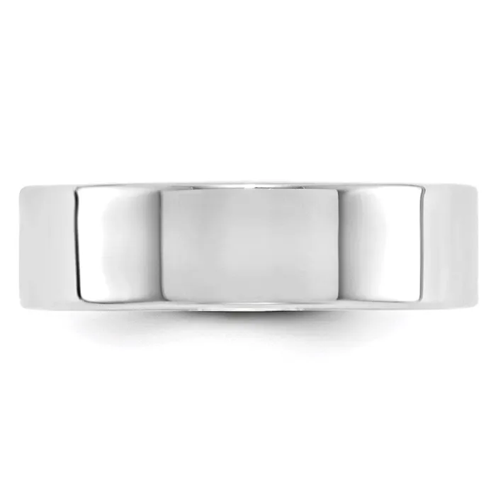 Solid 14K White Gold 6mm Light Weight Flat MensWomens Wedding Band Ring Size 55 Goldia Rings Solid 14K White Gold 6mm Light Weight Flat MensWomens Wedding Band Ring Size 55 Goldia Rings