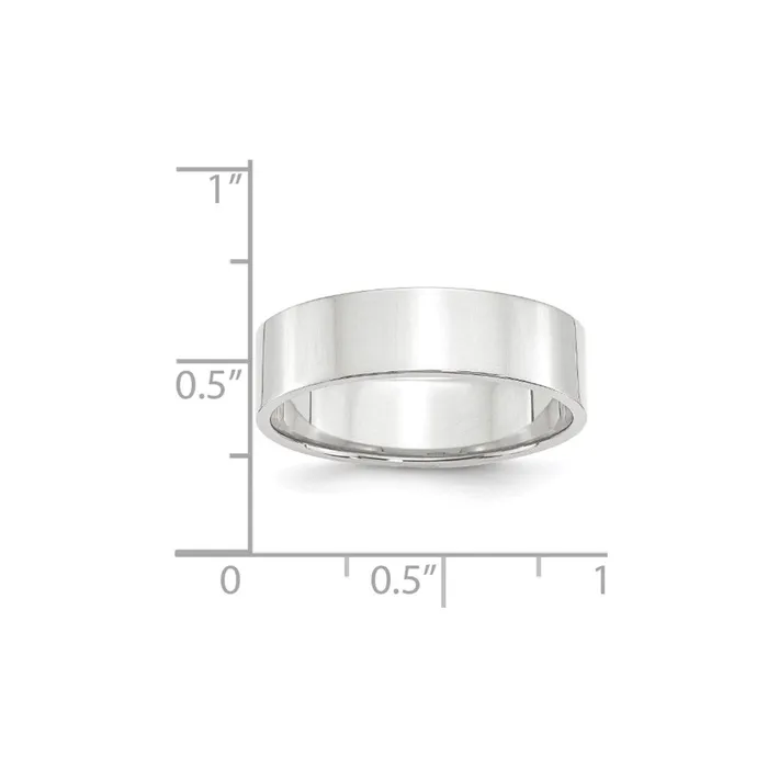 Solid 14K White Gold 6mm Light Weight Flat MensWomens Wedding Band Ring Size 55 Goldia Rings Solid 14K White Gold 6mm Light Weight Flat MensWomens Wedding Band Ring Size 55 Goldia Rings