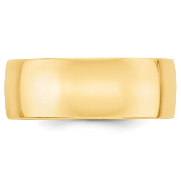Solid 14K Yellow Gold 8mm Light Weight Comfort Fit MensWomens Wedding Band Ring Size 85 Goldia Rings Solid 14K Yellow Gold 8mm Light Weight Comfort Fit MensWomens Wedding Band Ring Size 85 Goldia Rings