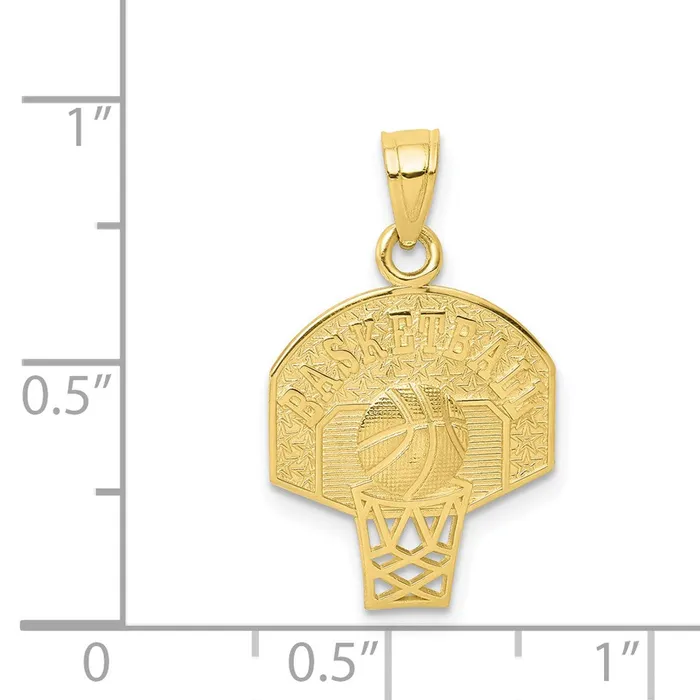 10k Basketball Charm TreasureFineJewelers Charm Necklaces