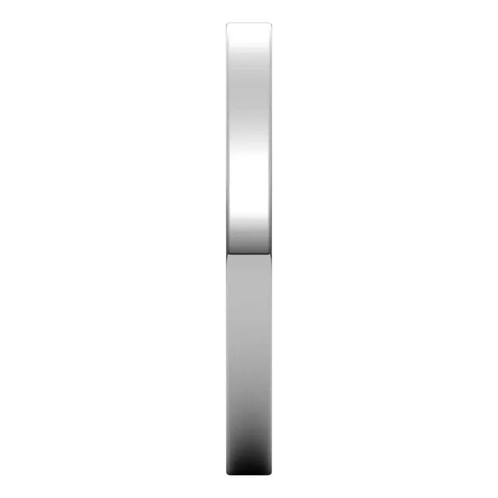 10K White Gold 2 mm flat Wedding Band TreasureFineJewelers Rings