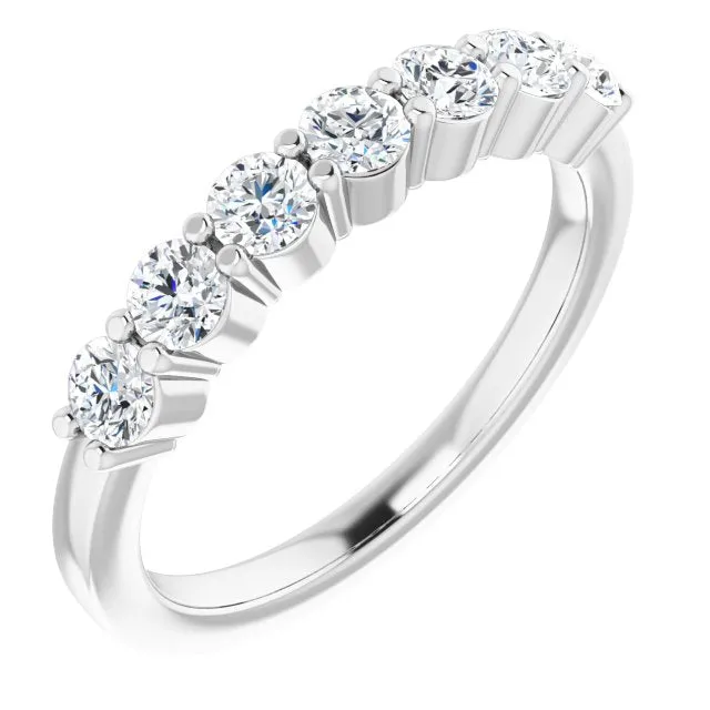 14K White 58 CTW Natural Diamond Anniversary Band TreasureFineJeweler Rings