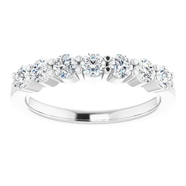 14K White 58 CTW Natural Diamond Anniversary Band TreasureFineJeweler Rings