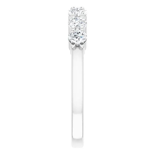 14K White 58 CTW Natural Diamond Anniversary Band TreasureFineJeweler Rings