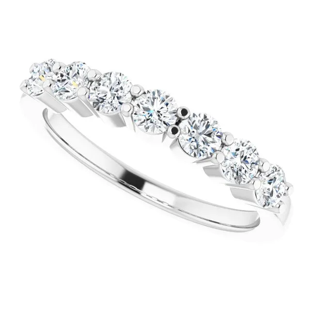 14K White 58 CTW Natural Diamond Anniversary Band TreasureFineJeweler Rings