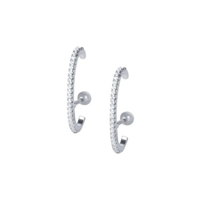 Earrings Razor Lobe Cuff Piercing Barbell Ball Back Earrings Sleeper Earrings Trendolla Jewelry