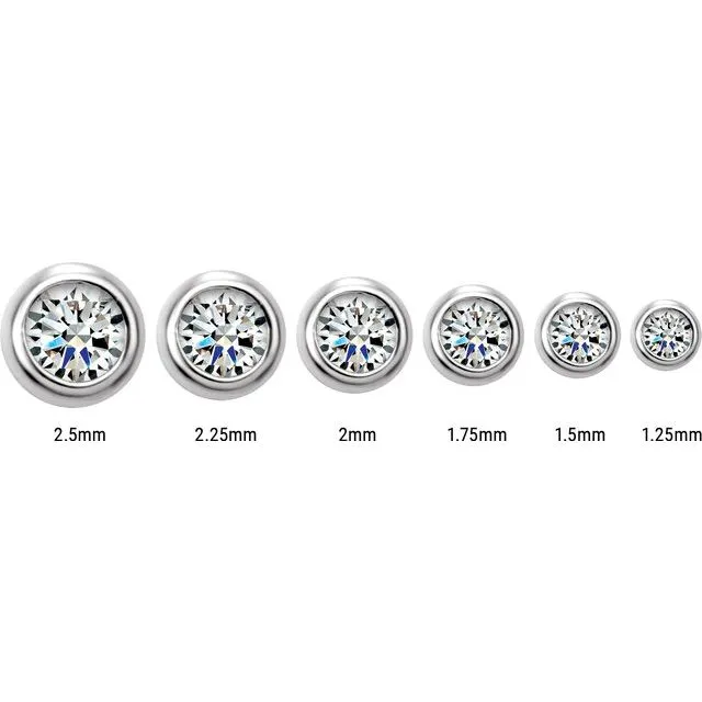 Earrings TreasureFineJewelers 14K Rose Gold 04 CTW Natural Diamond Micro BezelSet Earrings