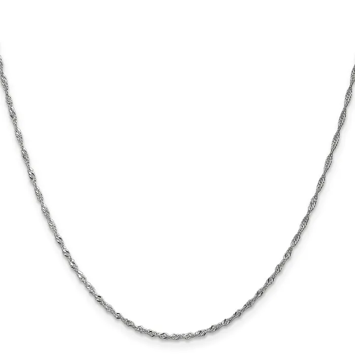 Leslies 14K White Gold 13mm Singapore Chain TreasureFineJewelers Necklaces