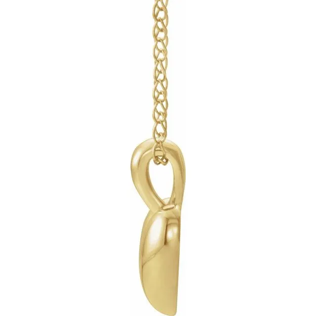 Necklaces TreasureFineJewelers 14K Yellow Youth Heart 15 Necklace