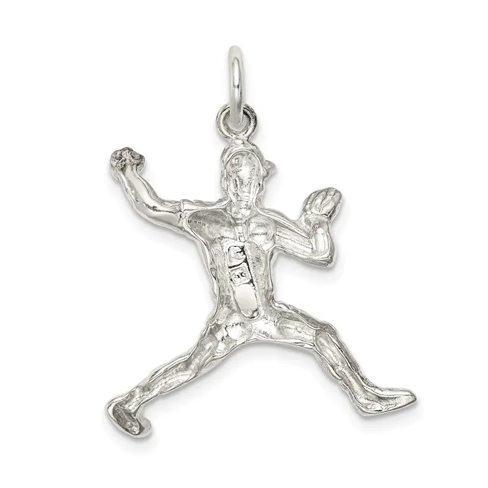 Rings Sterling Silver Baseball Pitcher Charm TreasureFineJewelers