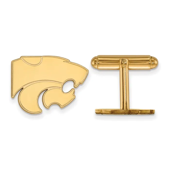 Rings Sterling Silver Goldplated Kansas State University Wildcat Cuff Links TreasureFineJewelers