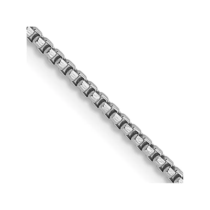 Rings TreasureFineJewelers Leslies 14K White Gold 11mm Sparkle Round Box Chain
