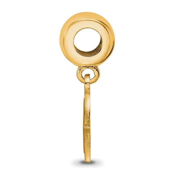 Rings TreasureFineJewelers Sterling Silver Goldplated LogoArt Furman University Small Dangle Bead Charm