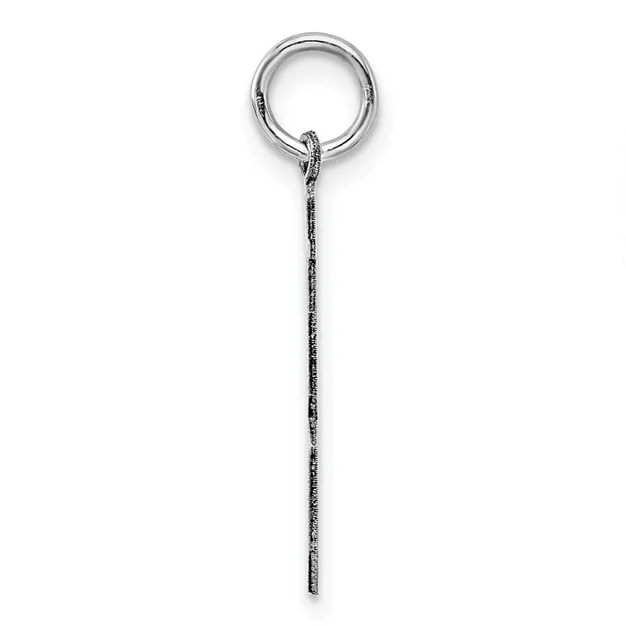 Rings TreasureFineJewelers SterlingSilver Rhodiumplated Polished Number 18 Charm