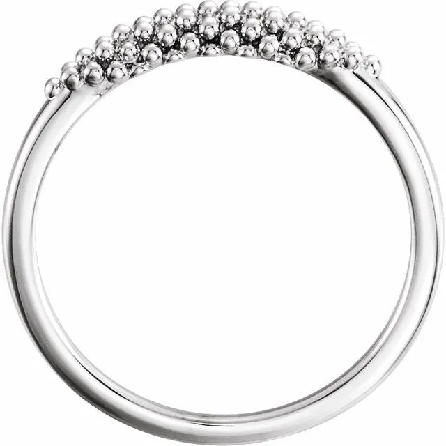 Sterling Silver Beaded Ring TreasureFineJewelers Rings
