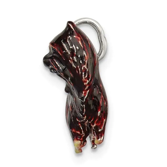 Sterling Silver Enameled Brown Black Cairn Terrier Charm TreasureFineJewelers Rings
