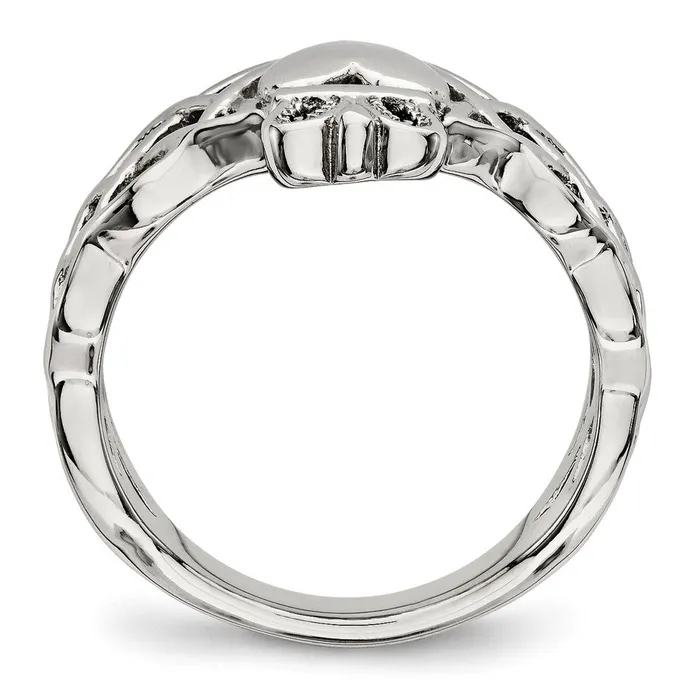 TreasureFineJewelers Rings Stainless Steel Polished Claddagh Ring