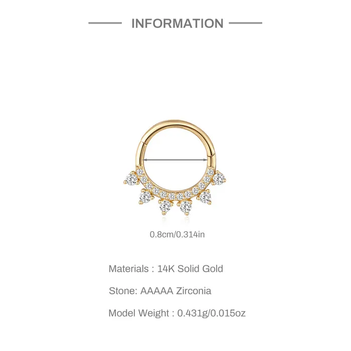 Trendolla Jewelry Earrings 14k GOLD Triangular Diamond Gold Huggie Earrings