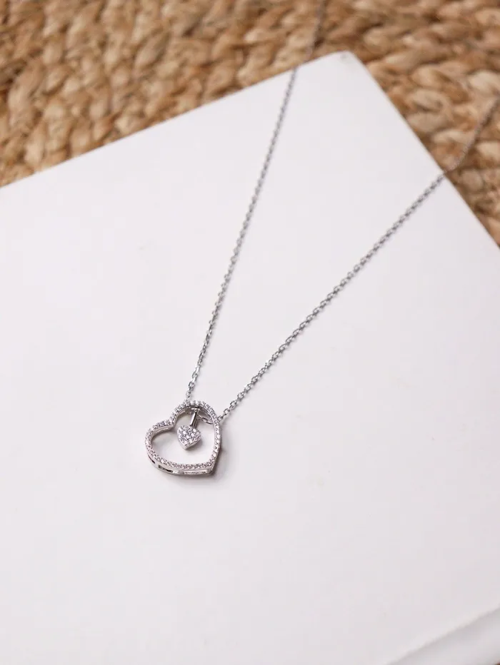 Curio Cottage Necklaces Pure Silver Art In Heart Necklace Curio Cottage Necklaces Pure Silver Art In Heart Necklace