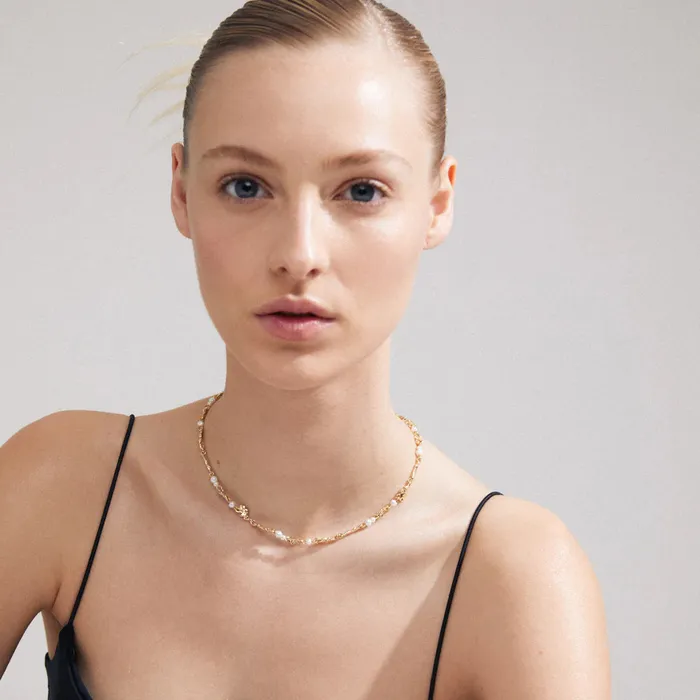 Pilgrim Necklaces Focus Gold Plated Pearl Necklace