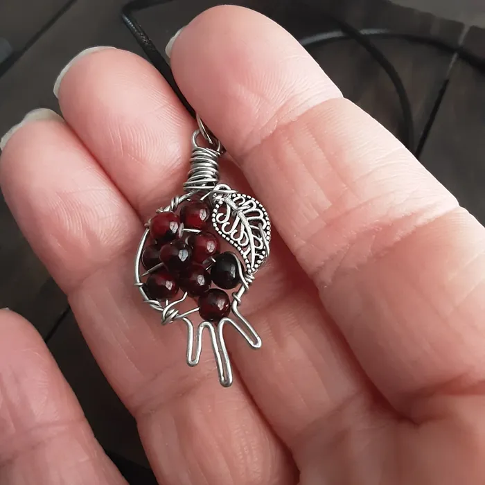 Pomegranate necklace Acrylicplease read style A The Worthy Witch Necklaces