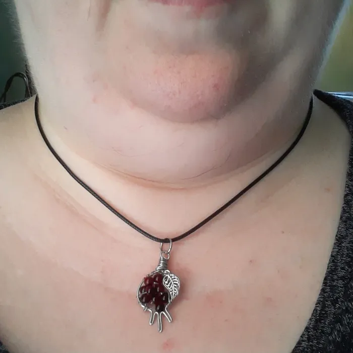 Pomegranate necklace Acrylicplease read style A The Worthy Witch Necklaces