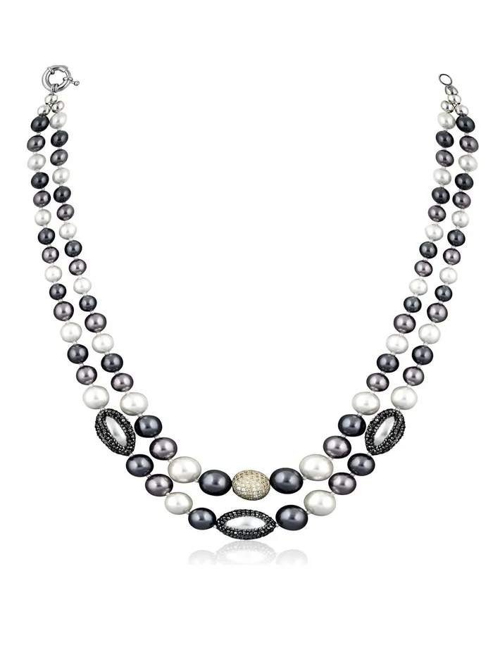 Stone Appeal Double Layered Pearl String Necklace Curio Cottage Necklaces Stone Appeal Double Layered Pearl String Necklace Curio Cottage Necklaces