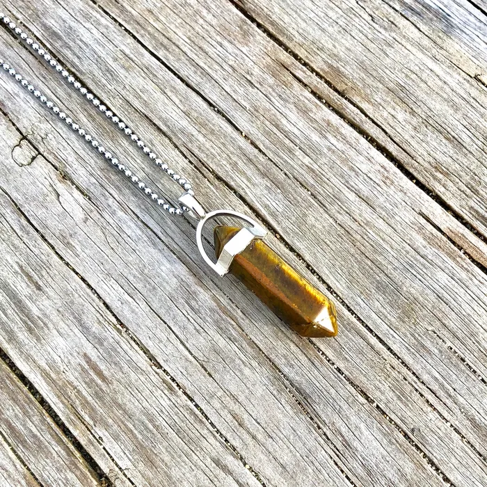Tiger Eye Crystal Necklace CSJA Necklaces