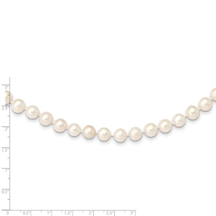 14k 78mm White Near Round Freshwater Cultured Pearl NecklaceWBCWPN07016 WB Choice Jewelry Necklaces 14k 78mm White Near Round Freshwater Cultured Pearl NecklaceWBCWPN07016 WB Choice Jewelry Necklaces