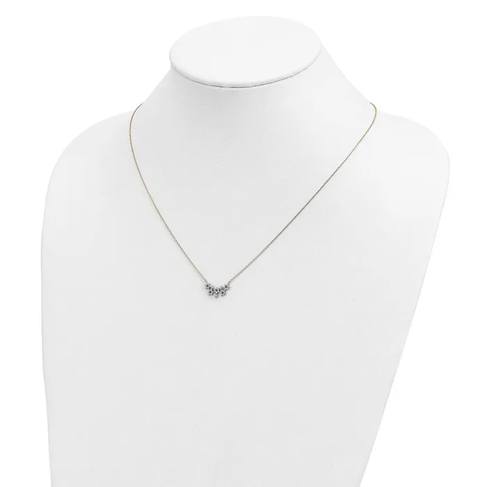 14K CZ Cluster with 2IN EXT NecklaceWBCSF279018 WB Choice Jewelry Necklaces 14K CZ Cluster with 2IN EXT NecklaceWBCSF279018 WB Choice Jewelry Necklaces