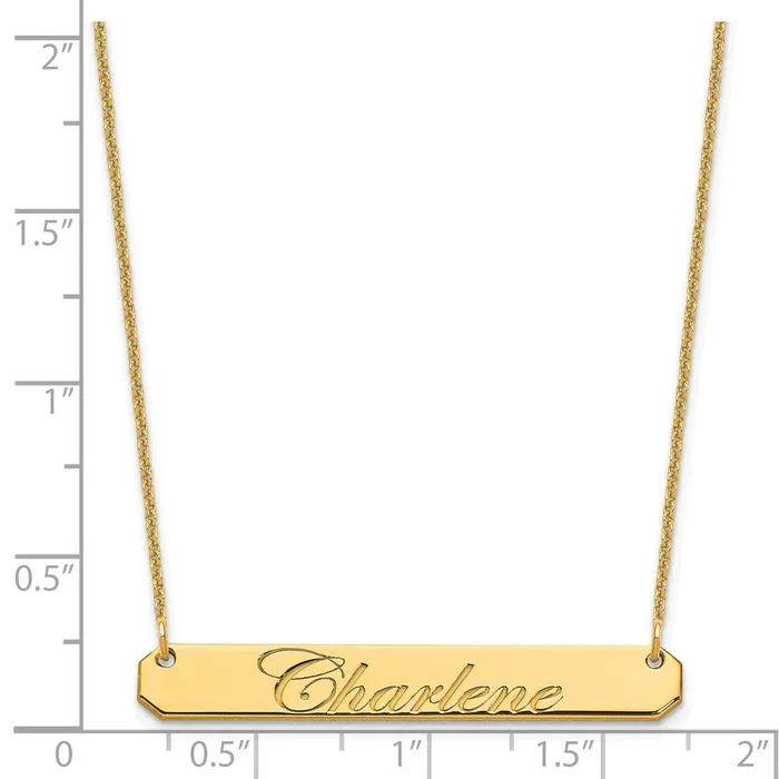 14K Medium Polished Edwardian Script Bar NecklaceWBCXNA1220Y WB Choice Jewelry Necklaces 14K Medium Polished Edwardian Script Bar NecklaceWBCXNA1220Y WB Choice Jewelry Necklaces