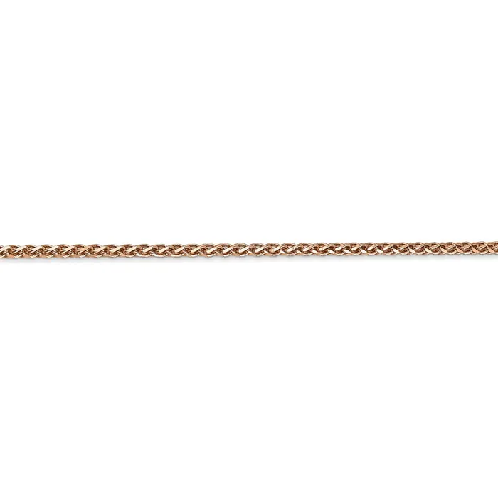 Necklaces WB Choice Jewelry 14k Rose Gold 18mm DC Spiga ChainWBCRSC3716 Necklaces WB Choice Jewelry 14k Rose Gold 18mm DC Spiga ChainWBCRSC3716