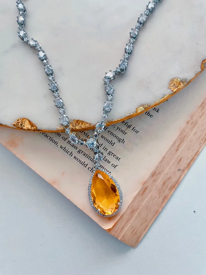 PRERTO ECOMMERCE PRIVATE LIMITED Necklaces Noelle Citrine Necklace Set