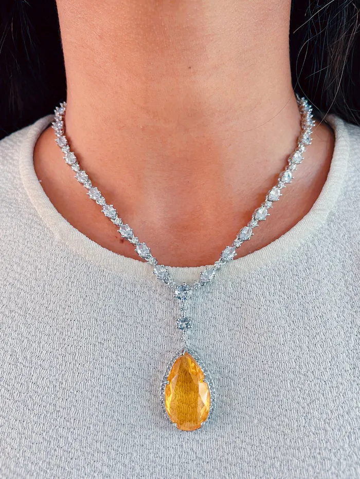 PRERTO ECOMMERCE PRIVATE LIMITED Necklaces Noelle Citrine Necklace Set