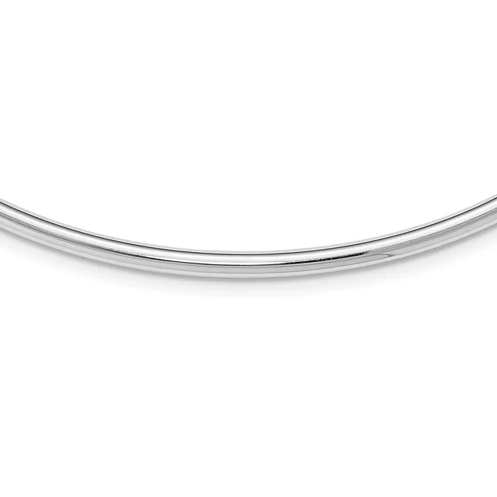 Sterling Silver Rhodiumplate 16inch w2in ext Polished Neck Collar NecklaceWBCQH36118 WB Choice Jewelry Necklaces